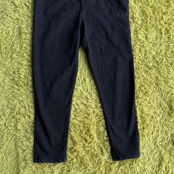 Women's Dark Blue Denim Google Overalls - Picture 5 of 8